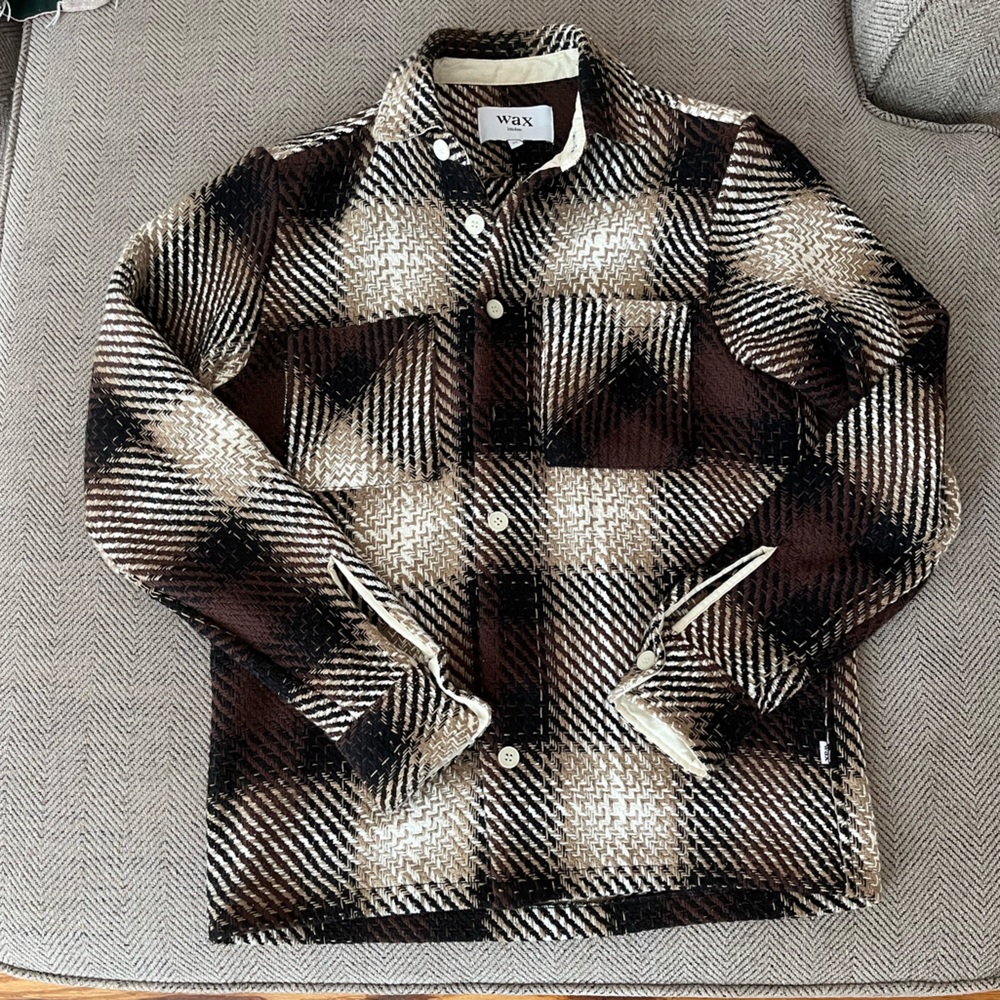 Wax London Whiting Overshirt Brown Dusk